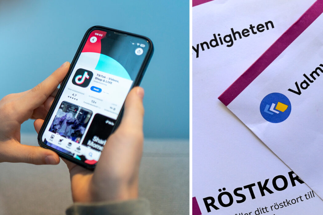 Andelen förstagångsväljare som tar del av politik på Tiktok har ökat kraftigt sedan 2022.