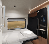 Singelkupe i nytt nattåg.