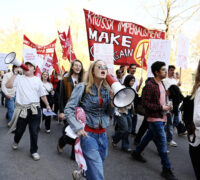 Demonstrationståg.