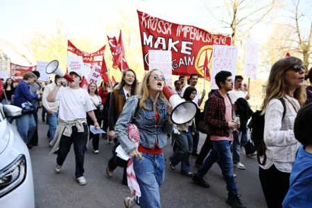 Demonstrationståg.