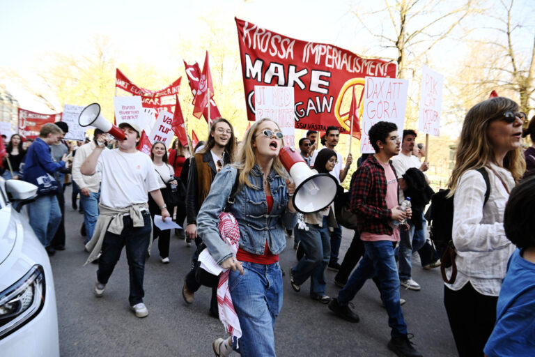 Demonstrationståg.
