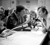 Presskonferens med Olof Palme.