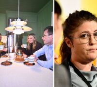 Partiledarna för tidöpartierna och Beatrice Rindevall, ordförande för Naturskyddsföreningen.