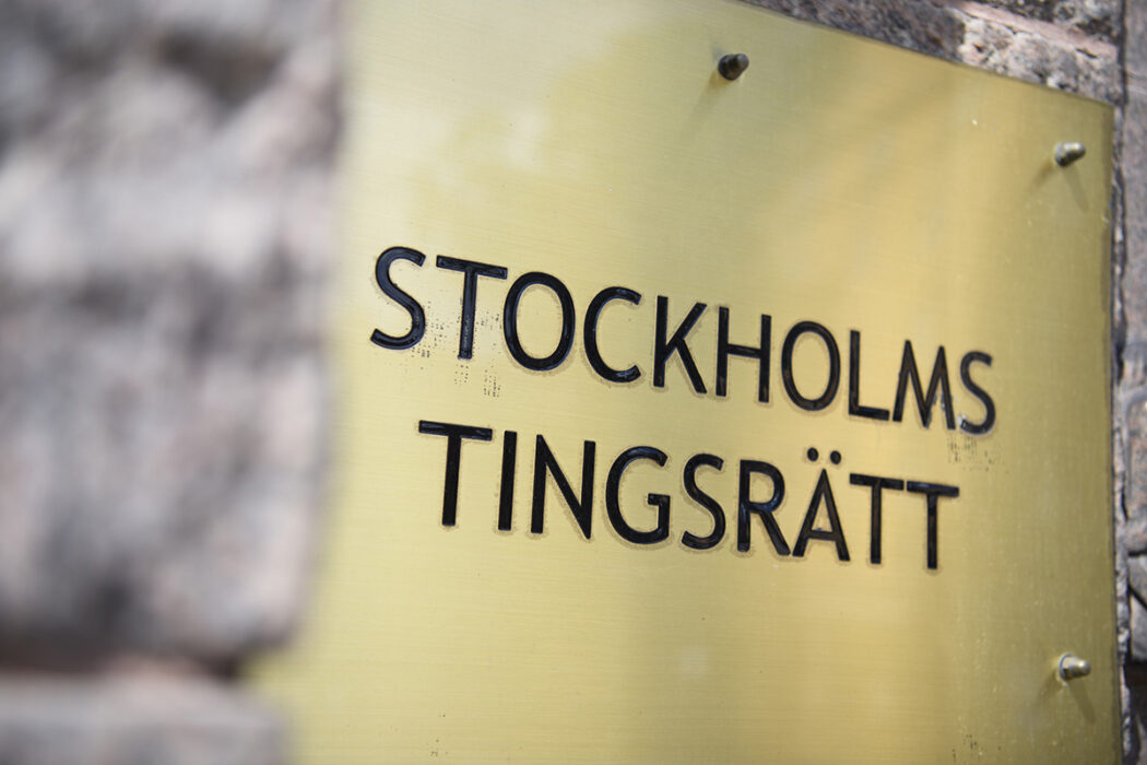 Plakett på byggnad Stockholms tingsrätt