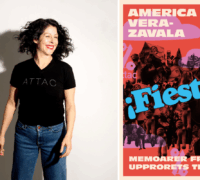 America Vera-Zavala och bokomslag.