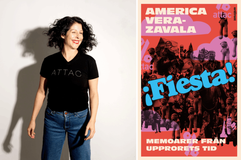 America Vera-Zavala och bokomslag.