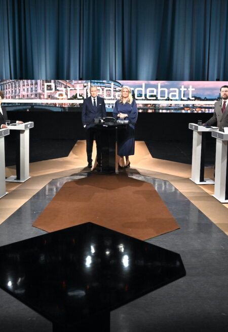 Partiledarna i Agenda.