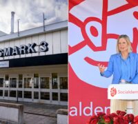 Forsmark kärnkraftverk och Socialdemokraternas partiledare Magdalena Andersson (S).