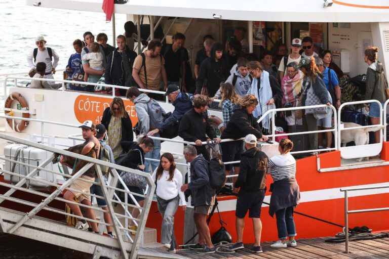 Evakuering i Cap Ferret.