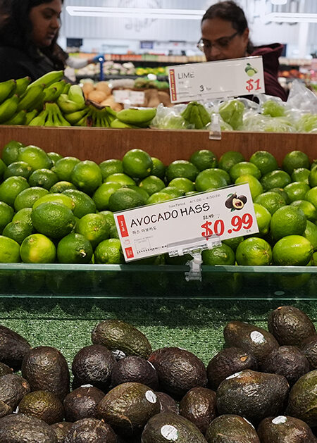 Torghandel med lime och avokado.