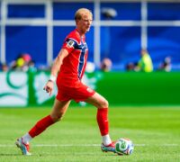 Morten Thorsby på fotbollsplanen.
