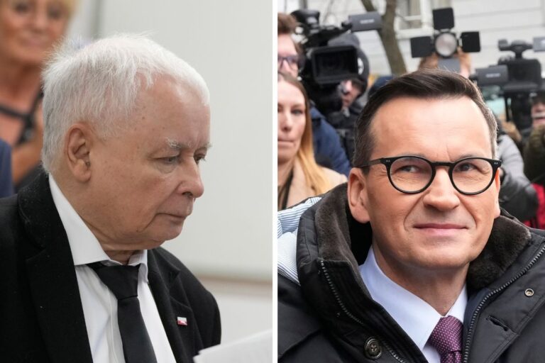 Jarosław Kaczyński och Mateusz Morawiecki.