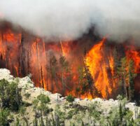 Brand i Utah.