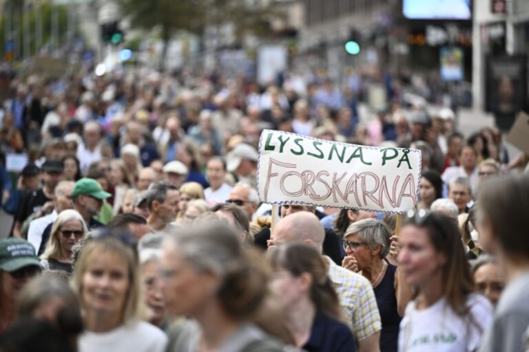 Klimatmarschen i Stockholm.