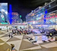 Collage. Maja Brandström och Sergels torg.