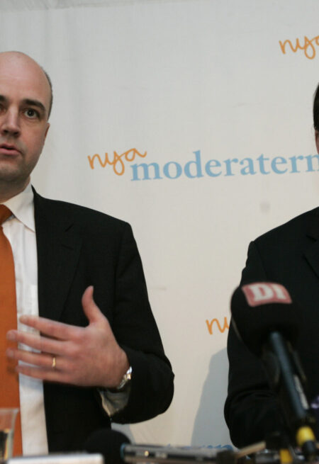 Fredrik Reinfeldt och Anders Borg.