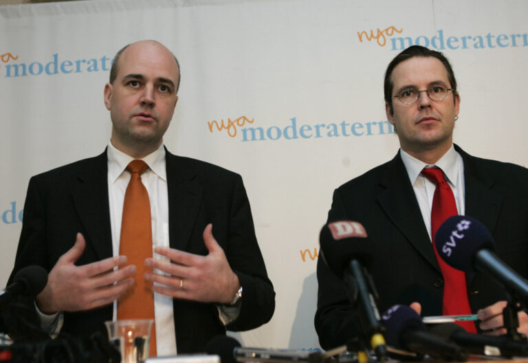 Fredrik Reinfeldt och Anders Borg.