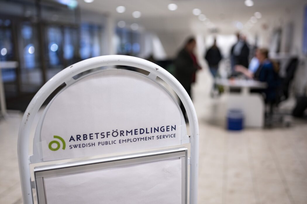 Skylt, Arbetsförmedlingen.