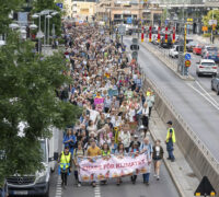 Klimatdemonstration i Stockholm.