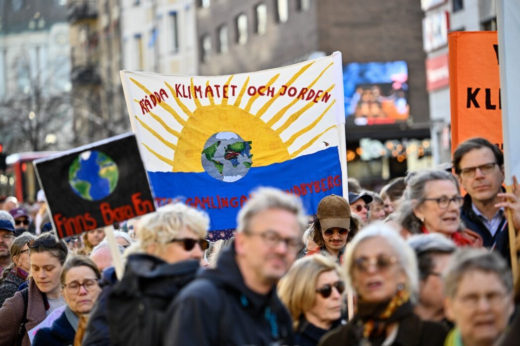 Klimatdemonstration.