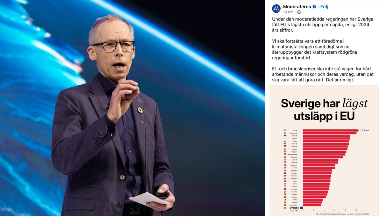 Sveriges nettonegativa utsläpp och låga utsläpp per capita är missinformation om klimatet enligt Johan Rockström.