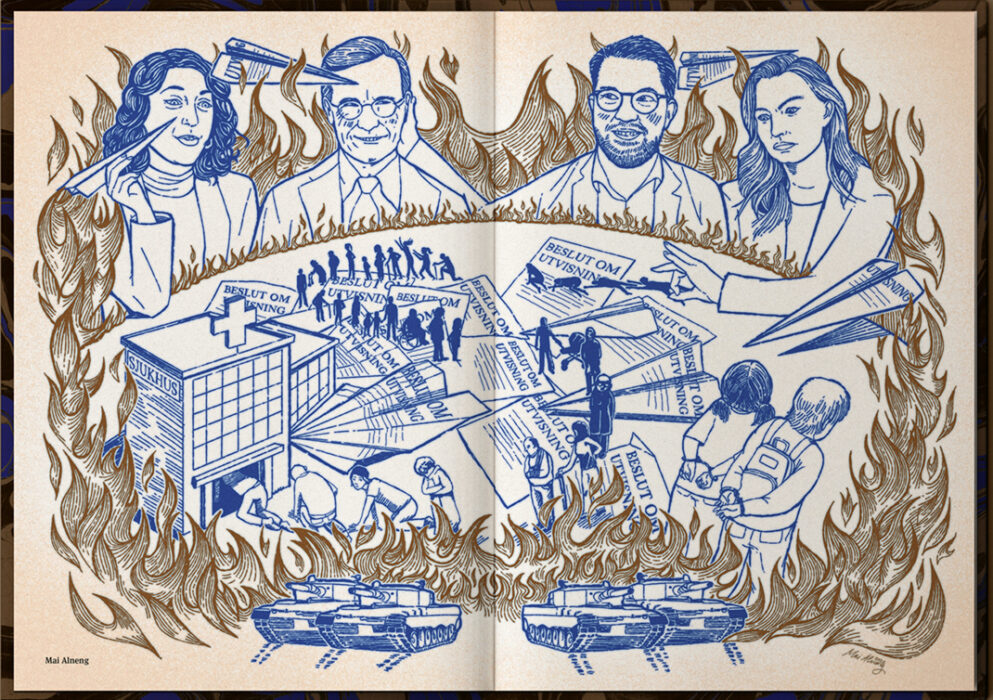 Illustration ur Historien om Sverige: Tidötiden.