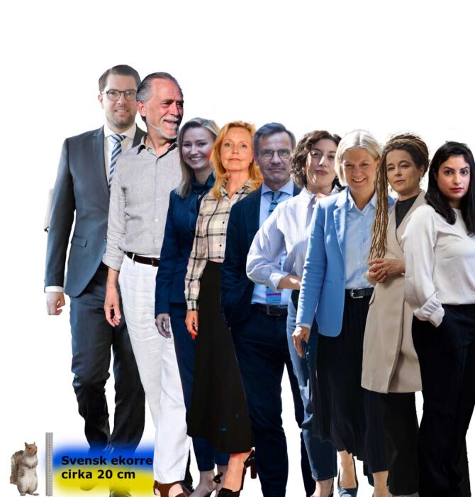 Sveriges partiledare från längst till kortast – åtminstone enligt partierna själva och Syres inkallade Säpoexpert.