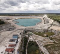 Kalkbrott på Gotland sett ovanifrån.