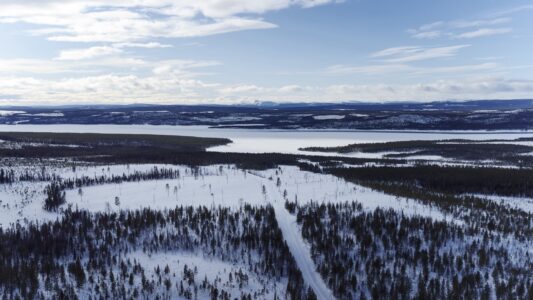 Gallók/Kallak sett från ovan.