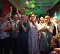 Miljöpartiet i Göteborgs valvaka.