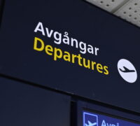 Skylt avgång