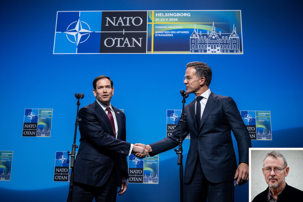 USA:s utrikesminister Marco Rubio och Natos generalsekreterare Mark Rutte på Natos utrikesministermöte i Helsingborg i maj.