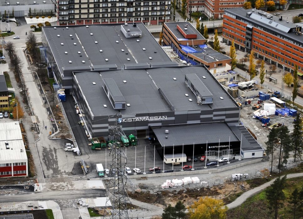  Flygbild över Kistamässan i Kista Foto Bertil Ericson/TT.
