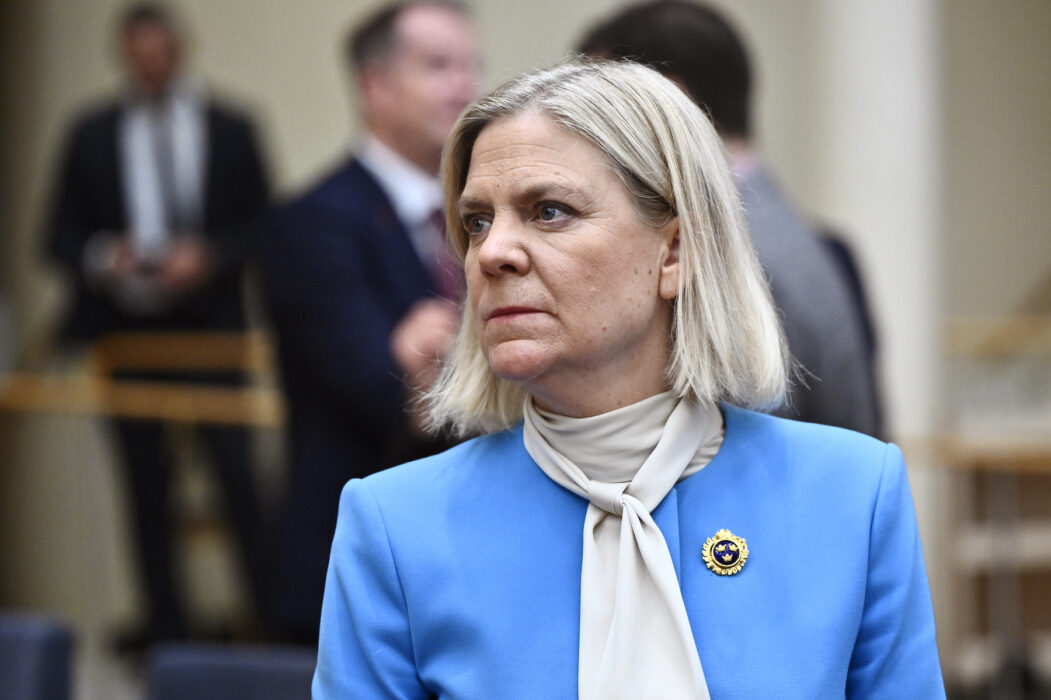 Socialdemokraternas partiledare Magdalena Andersson (S) vid riksmötets öppnande 29 september.