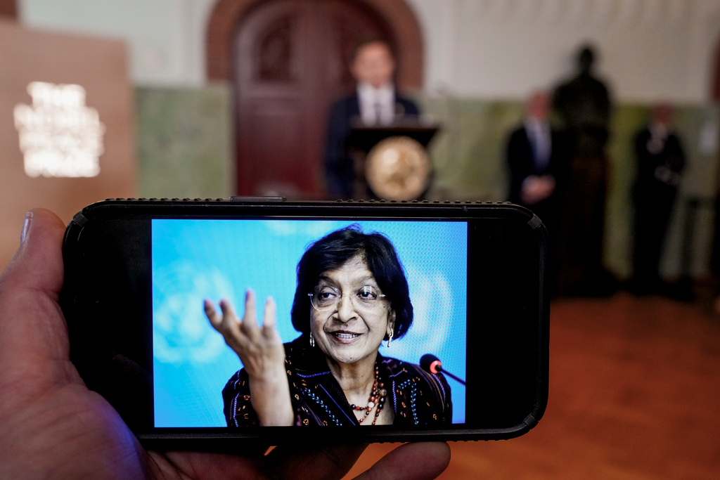 Navi" Pillay tildelas Nobels fredspris för 2026 på Nobelinstituttet.